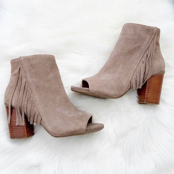Kenneth Cole Reaction Suede Fringe Ankle Bootie - Picture 2 of 8